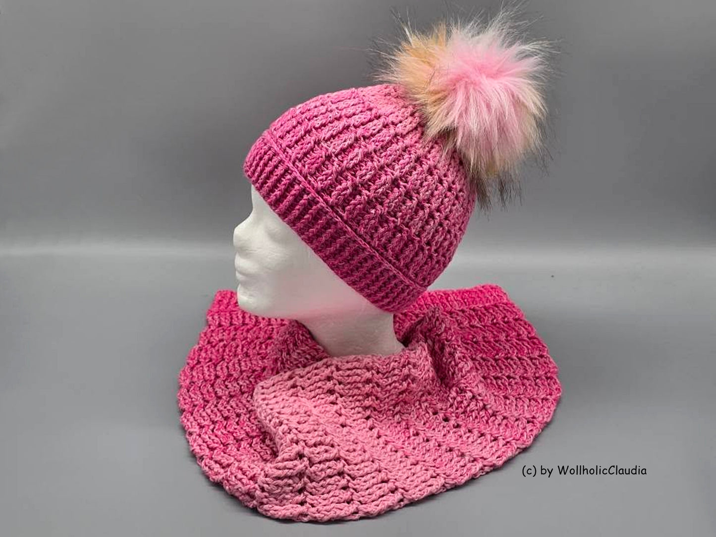 Häkelanleitung Set "Eisscholle" Mütze + Schal