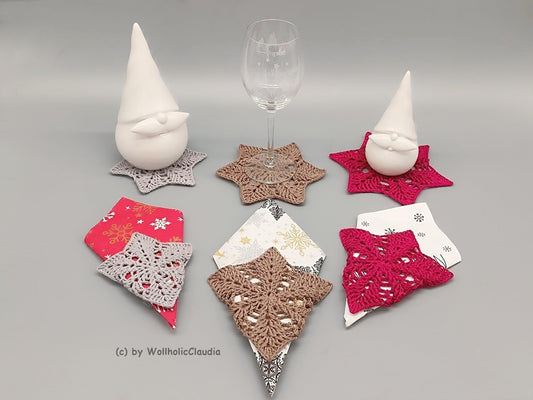 Häkelanleitung Serviettenhalter/ Untersetzer/ Tischläufer / Fenster-Stern