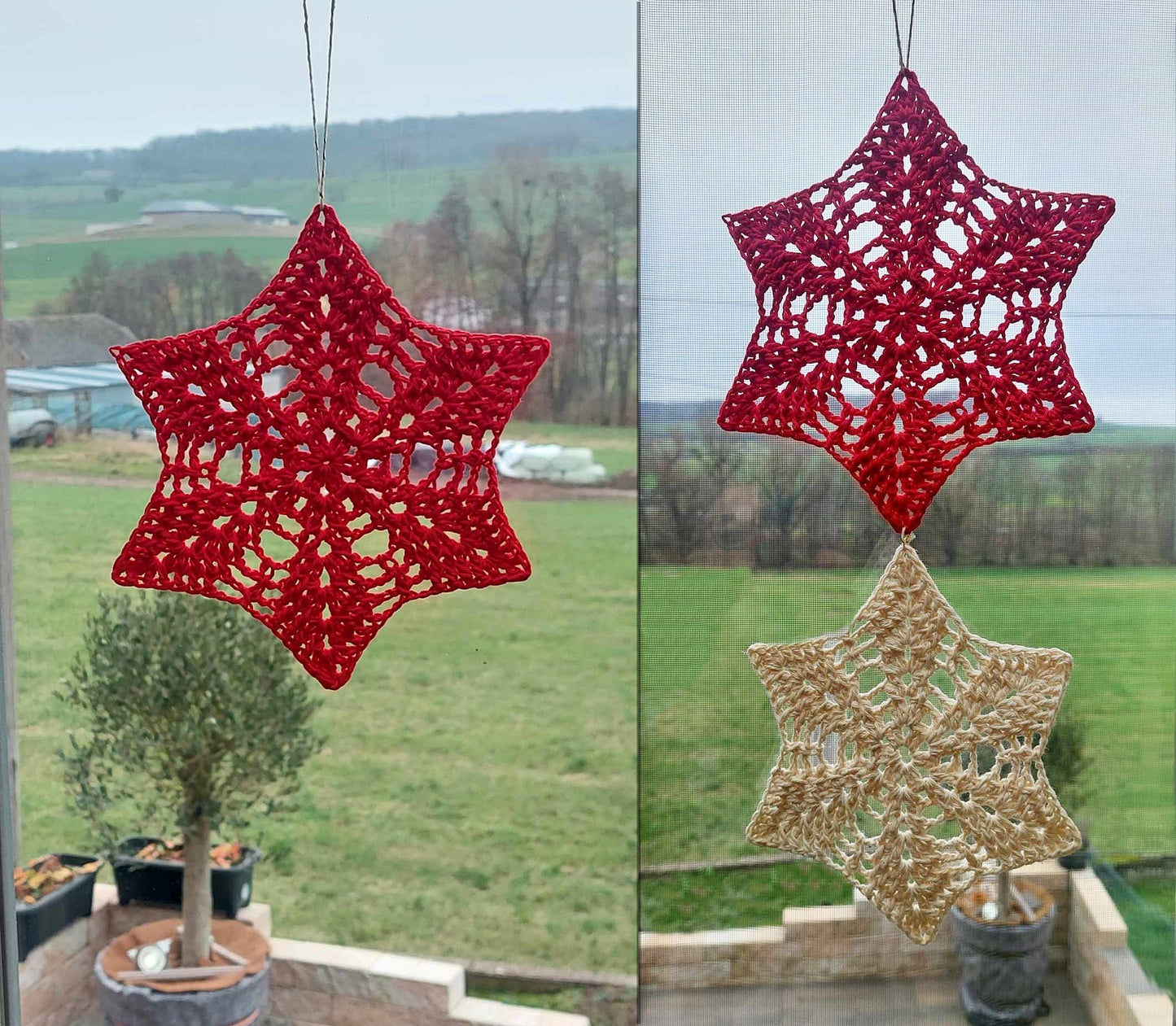 Häkelanleitung Serviettenhalter/ Untersetzer/ Tischläufer / Fenster-Stern