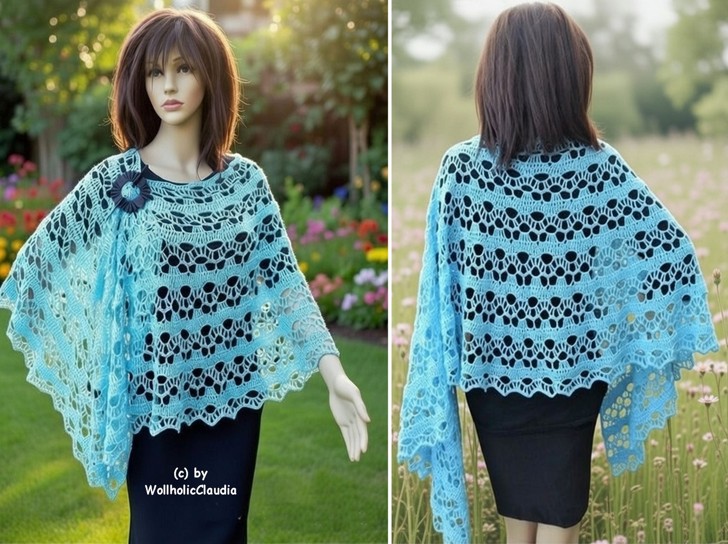 Häkelanleitung Stola "Hauchzart" Größe beliebig