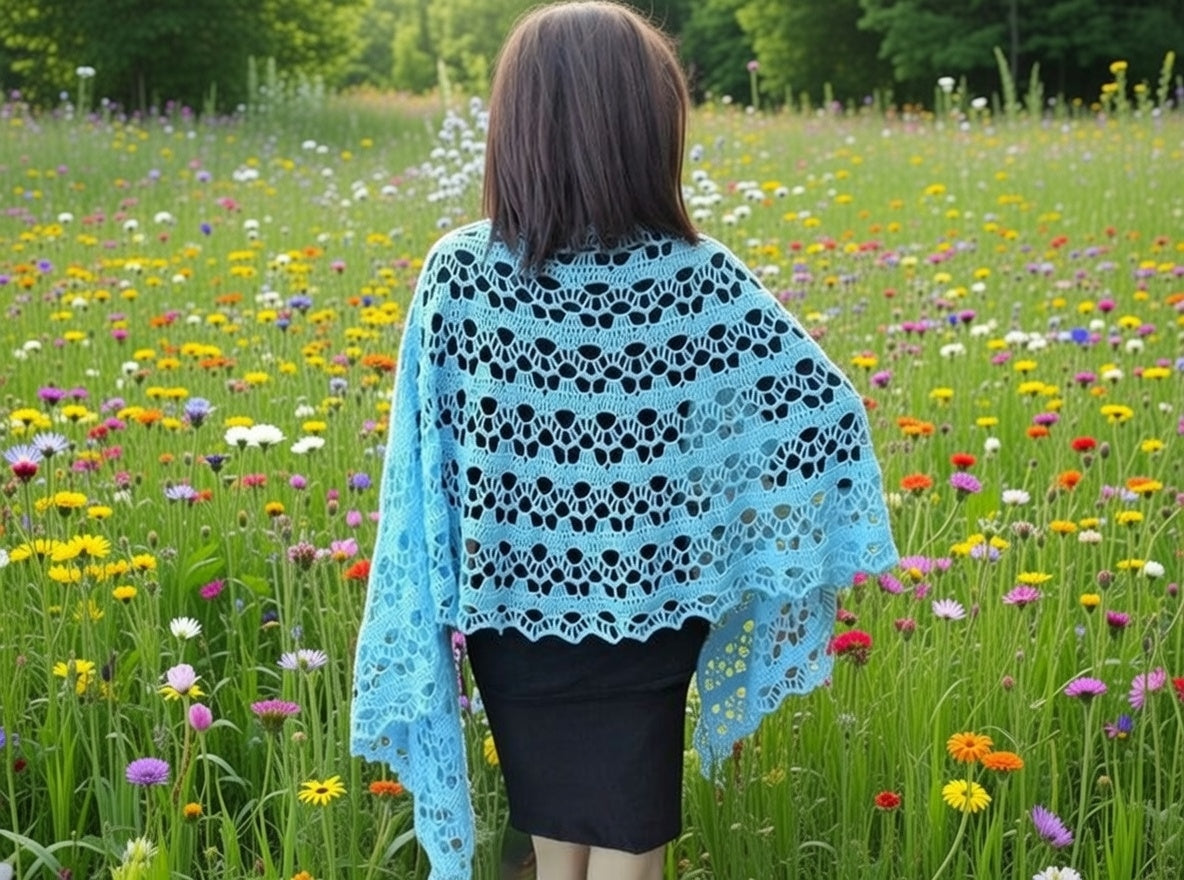 Häkelanleitung Stola "Hauchzart" Größe beliebig