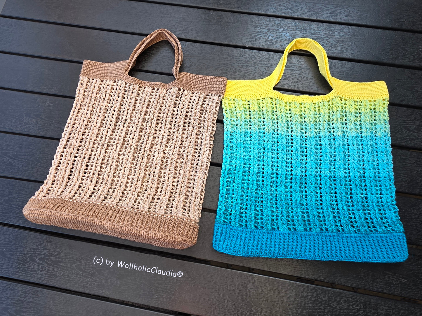 Häkelanleitung Tasche/ Shopper "Teardrops" - 3 Größen