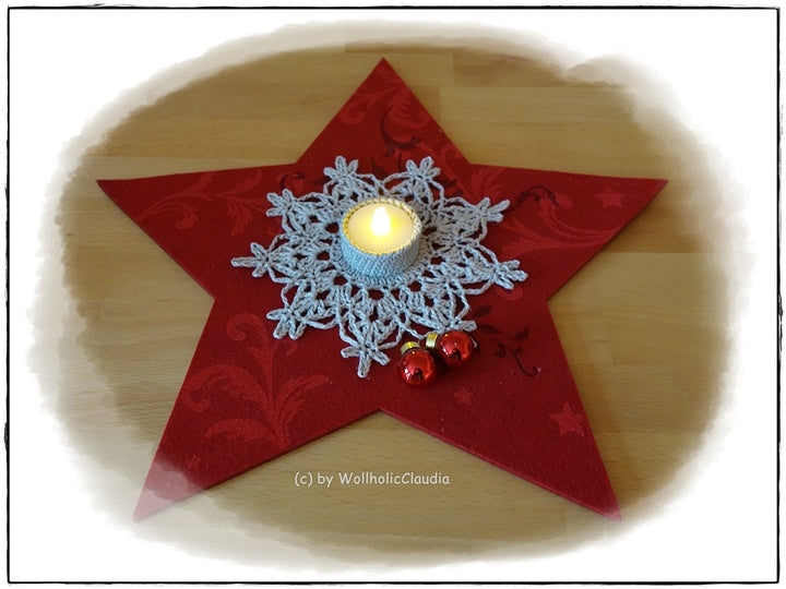Häkelanleitung LED Teelichthalter + Stern 2021
