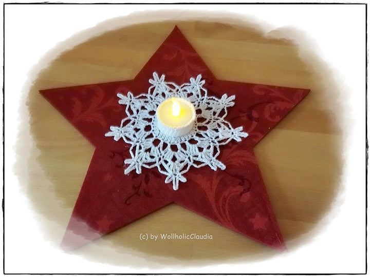 Häkelanleitung LED Teelichthalter + Stern 2021