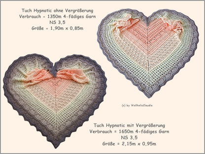 Häkelanleitung Tuch "Hypnotic"