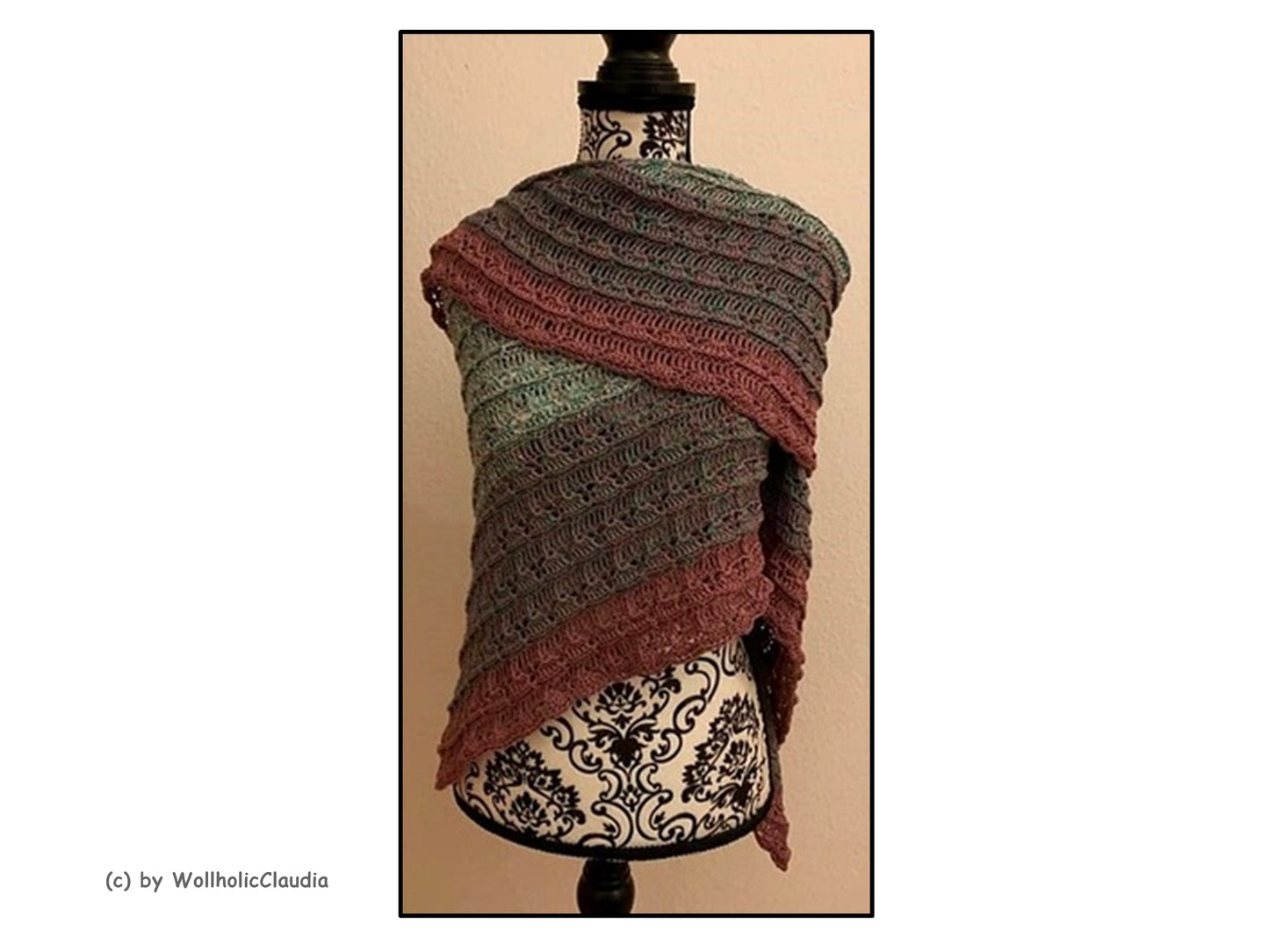 Häkelanleitung Tuch "Wollholic" 2 Varianten - Dreieckstuch + asymmetrisch