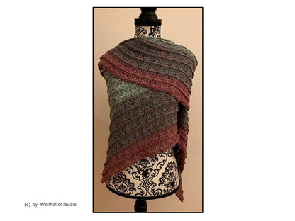 Häkelanleitung Tuch "Wollholic" 2 Varianten - Dreieckstuch + asymmetrisch