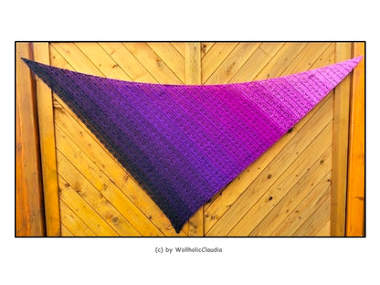 Häkelanleitung Tuch "Wollholic" 2 Varianten - Dreieckstuch + asymmetrisch
