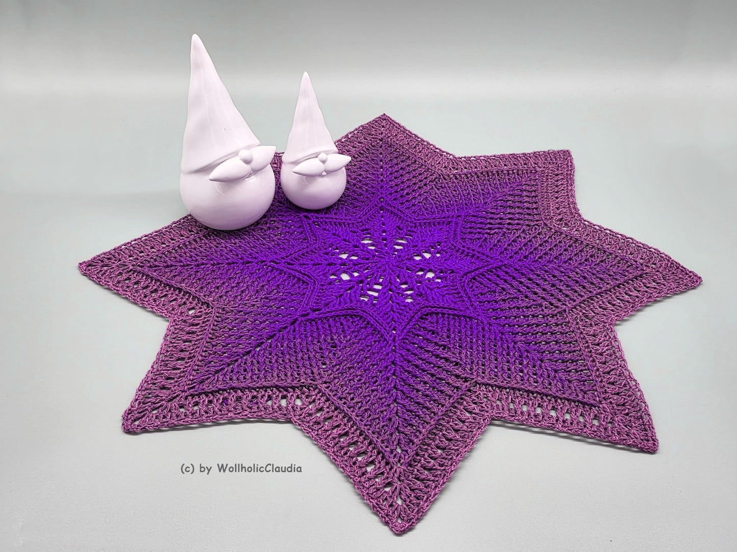 Häkelanleitung Tischdecke/ Mandala, Babydecke "Abendstern"