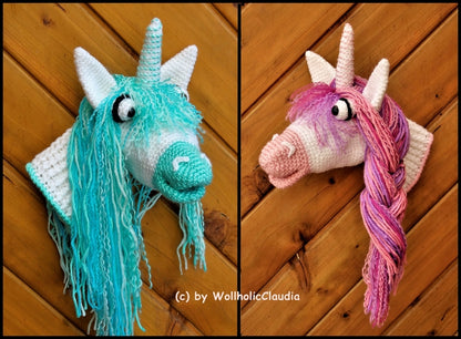 Häkelanleitung Handpuppe Einhorn