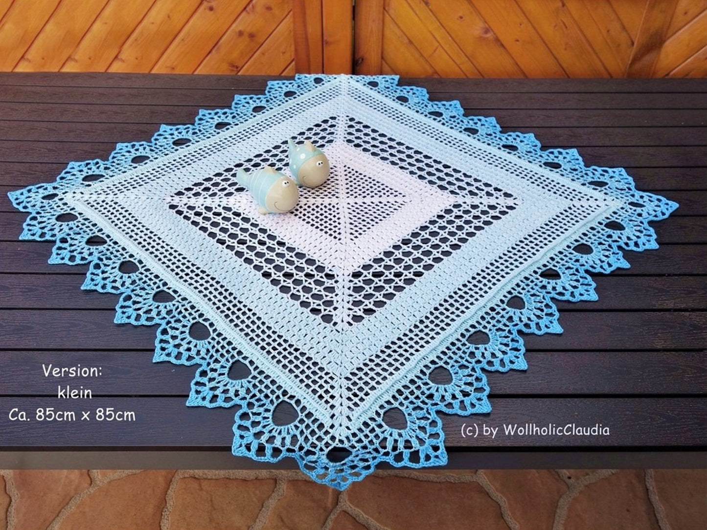 Häkelanleitung - Mitteldecke "Frühlingsbote" - 2 Größen