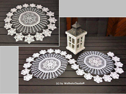Häkelanleitung Tischläufer/ Spiraldecke "Blumenwiese"